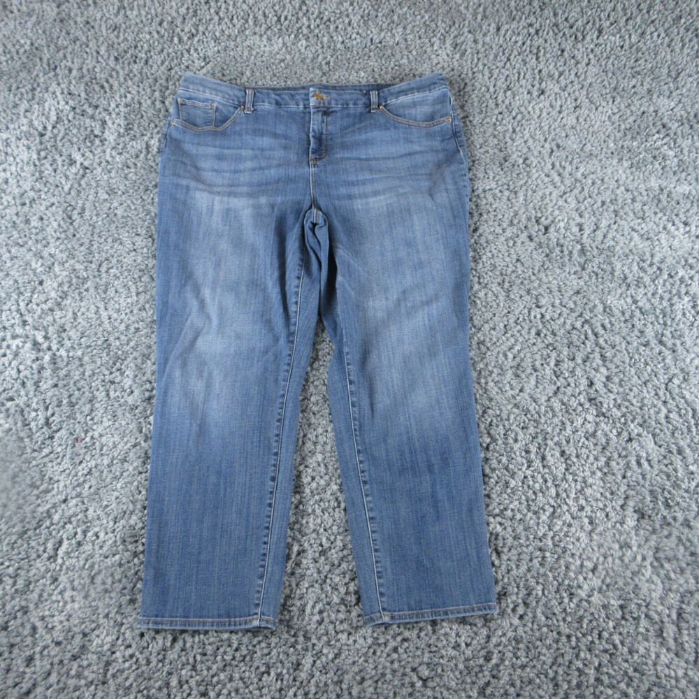 J. Jill Jeans Womens 10 Blue Denim Stretch Straight Leg 30x30*